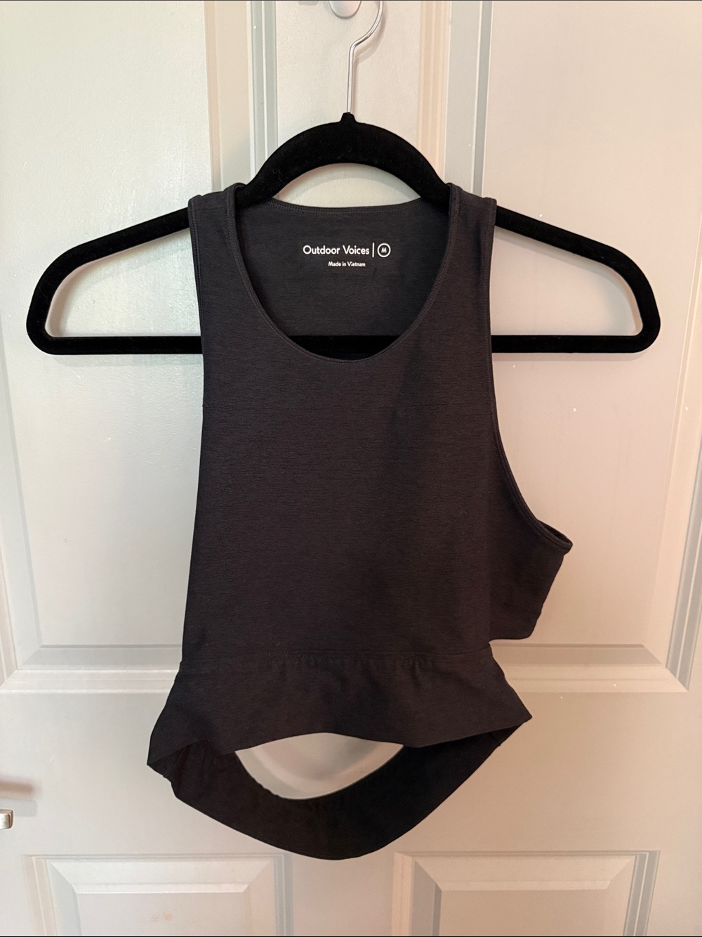 Outdoor Voices Black Cropped High-Low Tank